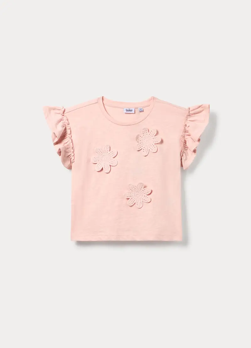 T-shirt Girocollo Bambina, Rosa chiaro