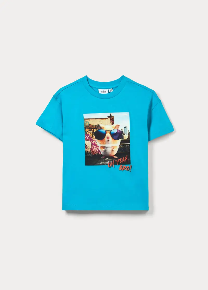 T-shirt Girocollo Bambino, Azzurro cielo