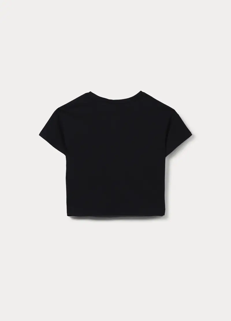 T-shirt Girocollo Ragazza, Bambina, Nero stampa 1 miniatura 2