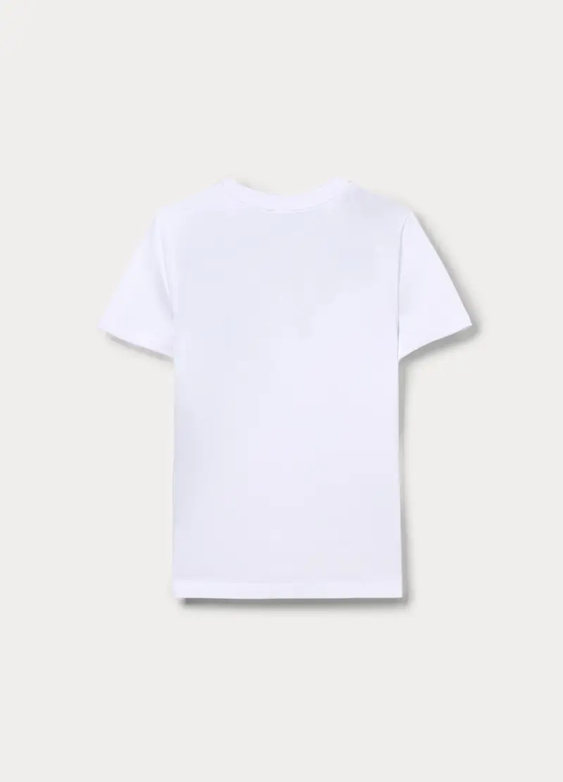 T-shirt Girocollo Ragazzo, Bambino, Bianco/Nero miniatura 2