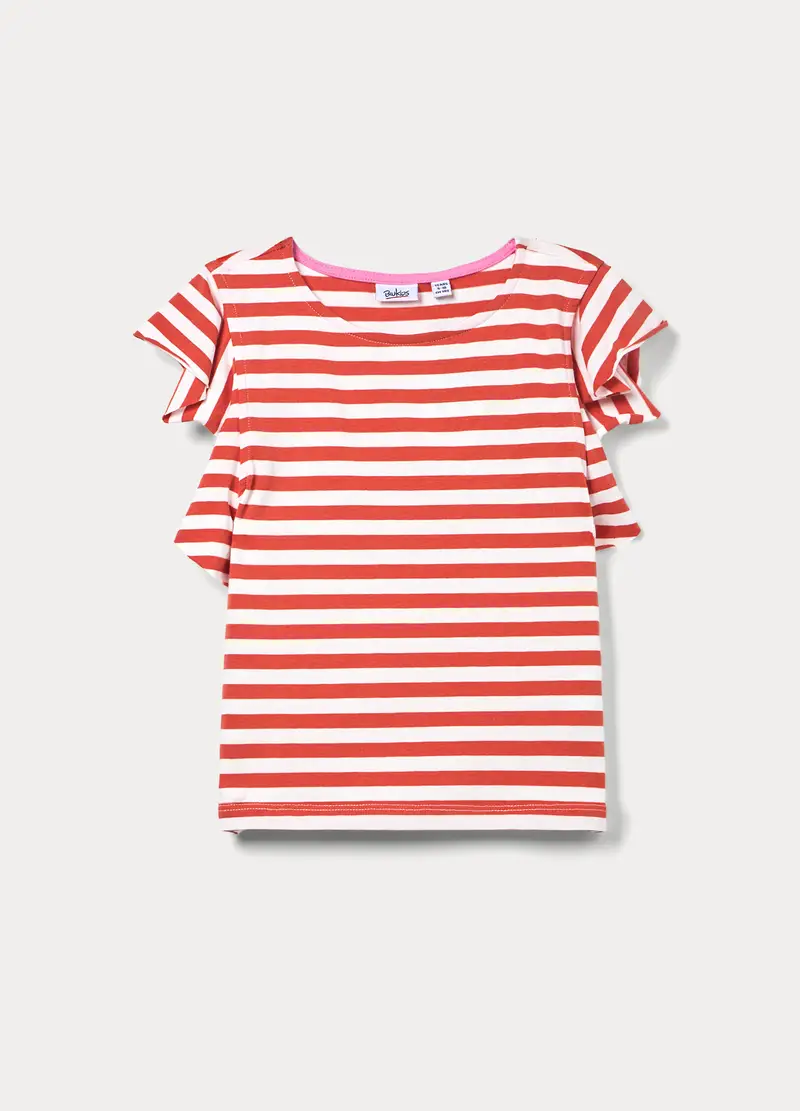 T-shirt Girocollo Stretch Ragazza, Bambina, Rosso aragosta