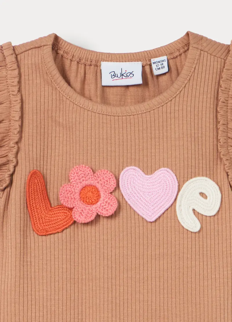 Blukids T-shirt Bambina Marrone 4307685 miniatura 3