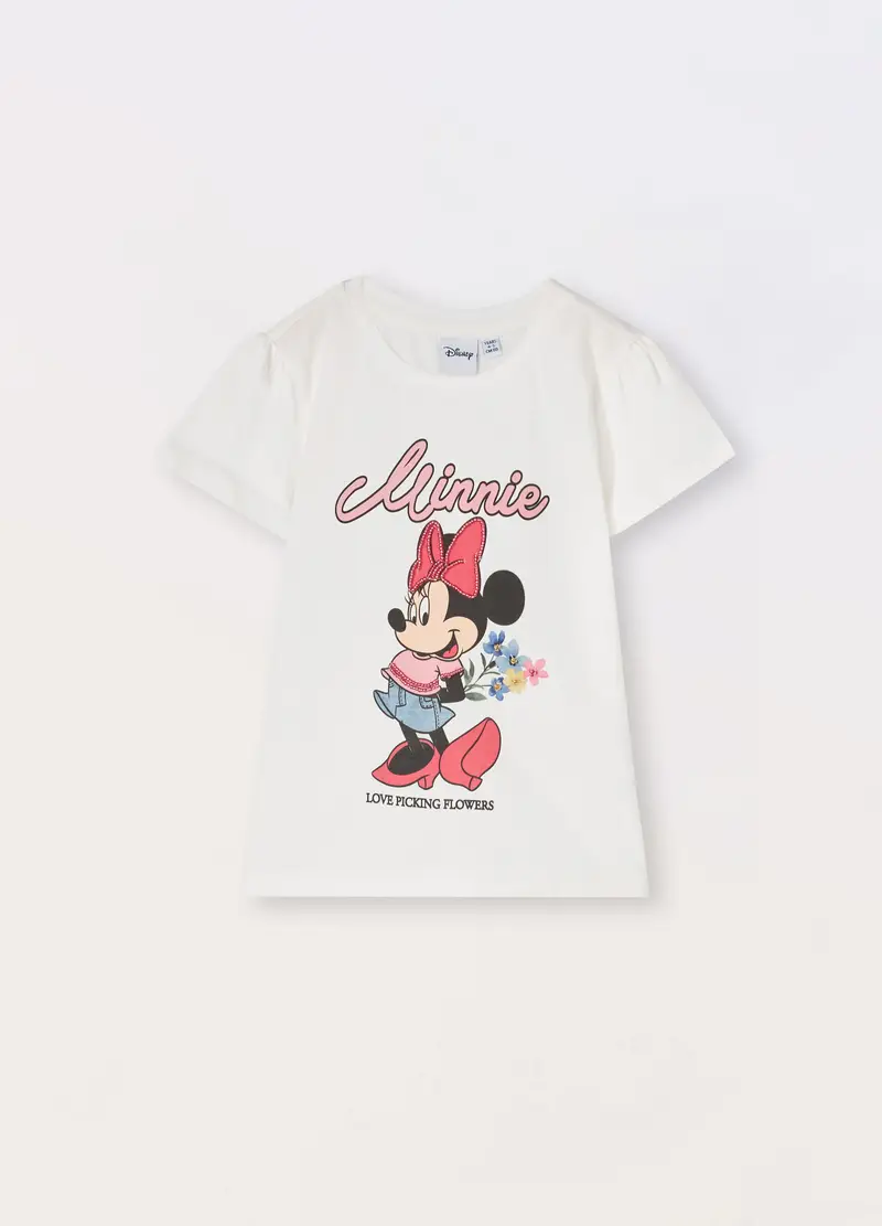 T-shirt In Jersey Di Cotone Stretch Bambina, Bianco