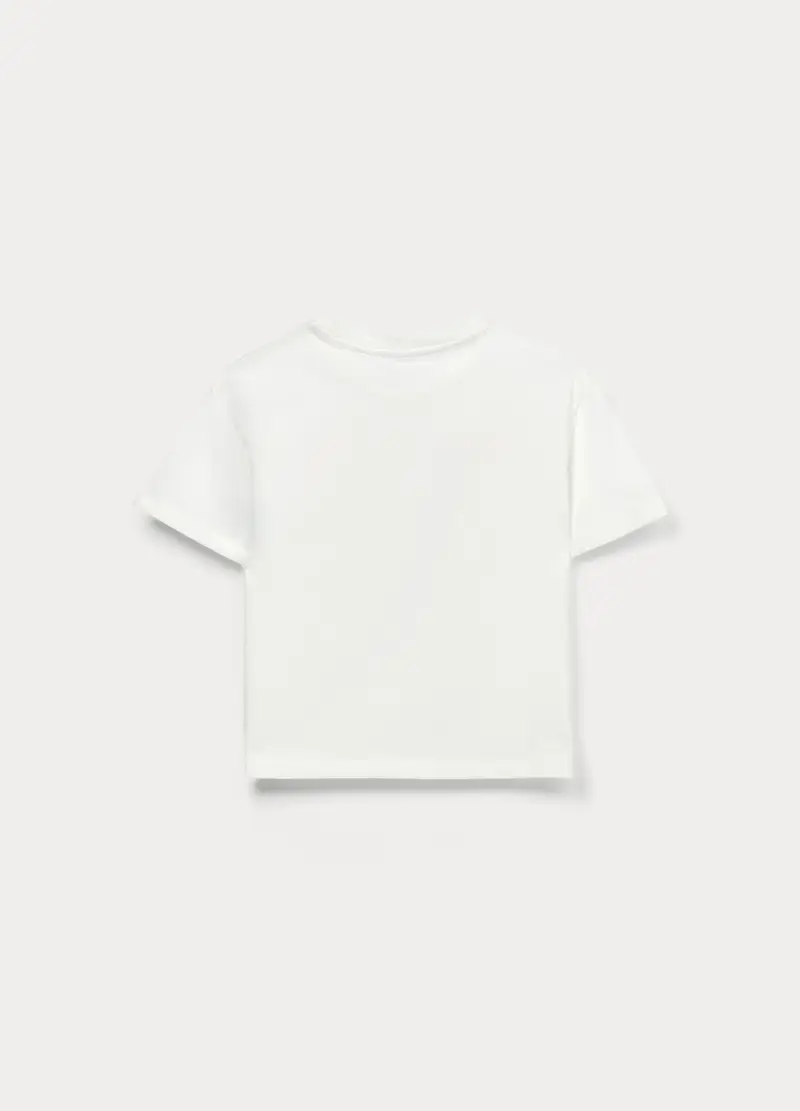 T-shirt In Jersey Di Cotone Stretch Ragazza, Bambina, Bianco miniatura 2