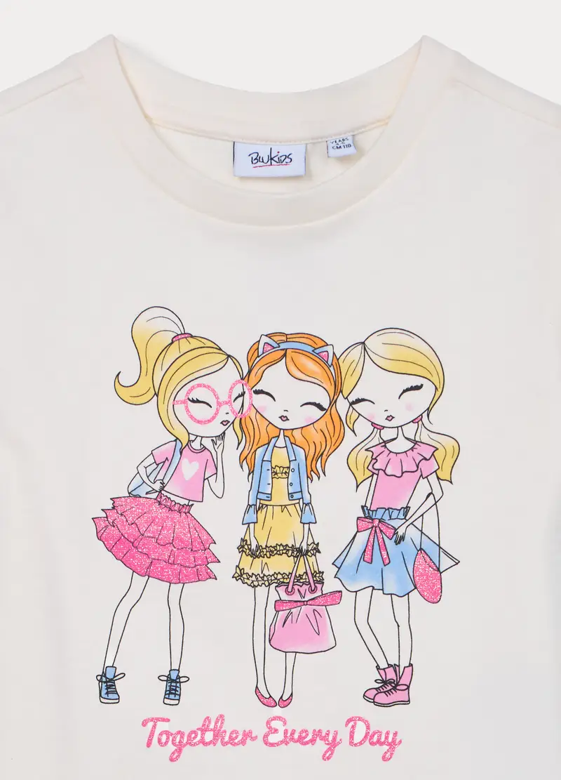 Blukids T-shirt Bambina Bianco 4318326 miniatura 3