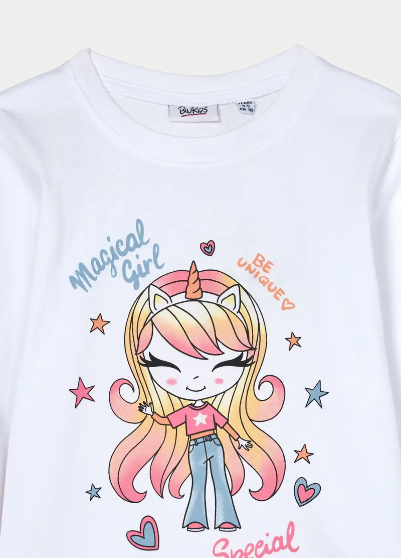 Blukids T-shirt Bambina Bianco 4318227 miniatura 3