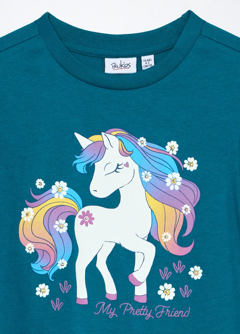 Blukids T-shirt Bambina Turchese 4254372 miniatura 3