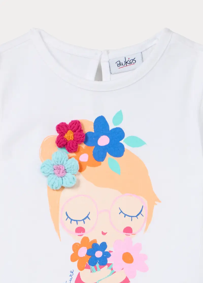 Blukids T-shirt Bambina Bianco 4288385 miniatura 3