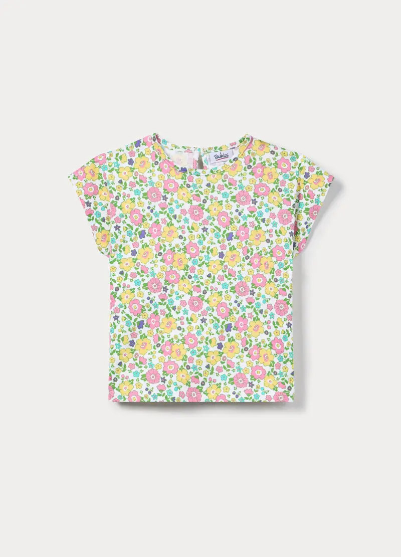T-shirt In Jersey Di Puro Cotone Bimba, Bambina, Bianco