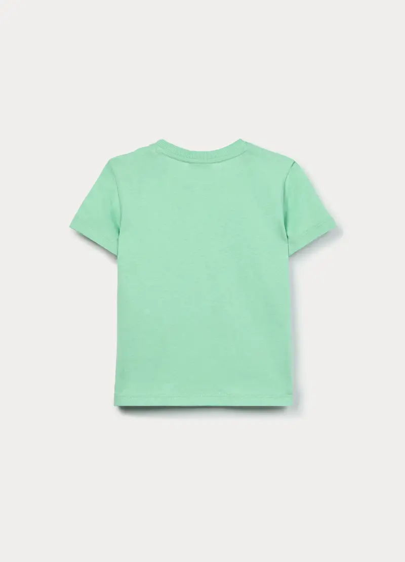 Blukids T-shirt In Jersey Di Puro Cotone Bimbo, Bambino, Verde latte e menta miniatura 2