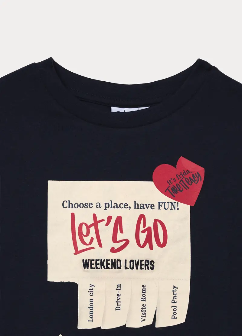 Blukids T-shirt Bambina Blu 4222203 miniatura 3