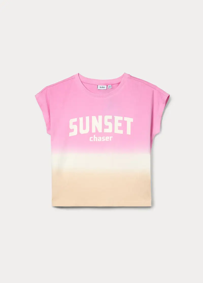 T-shirt In Jersey Di Puro Cotone Ragazza, Bambina, Rosa chiaro