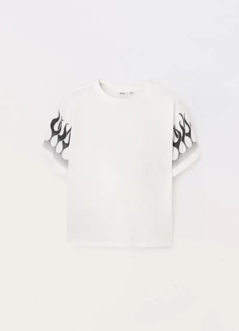 T-shirt In Jersey Di Puro Cotone Ragazzo, Bambino, Bianco