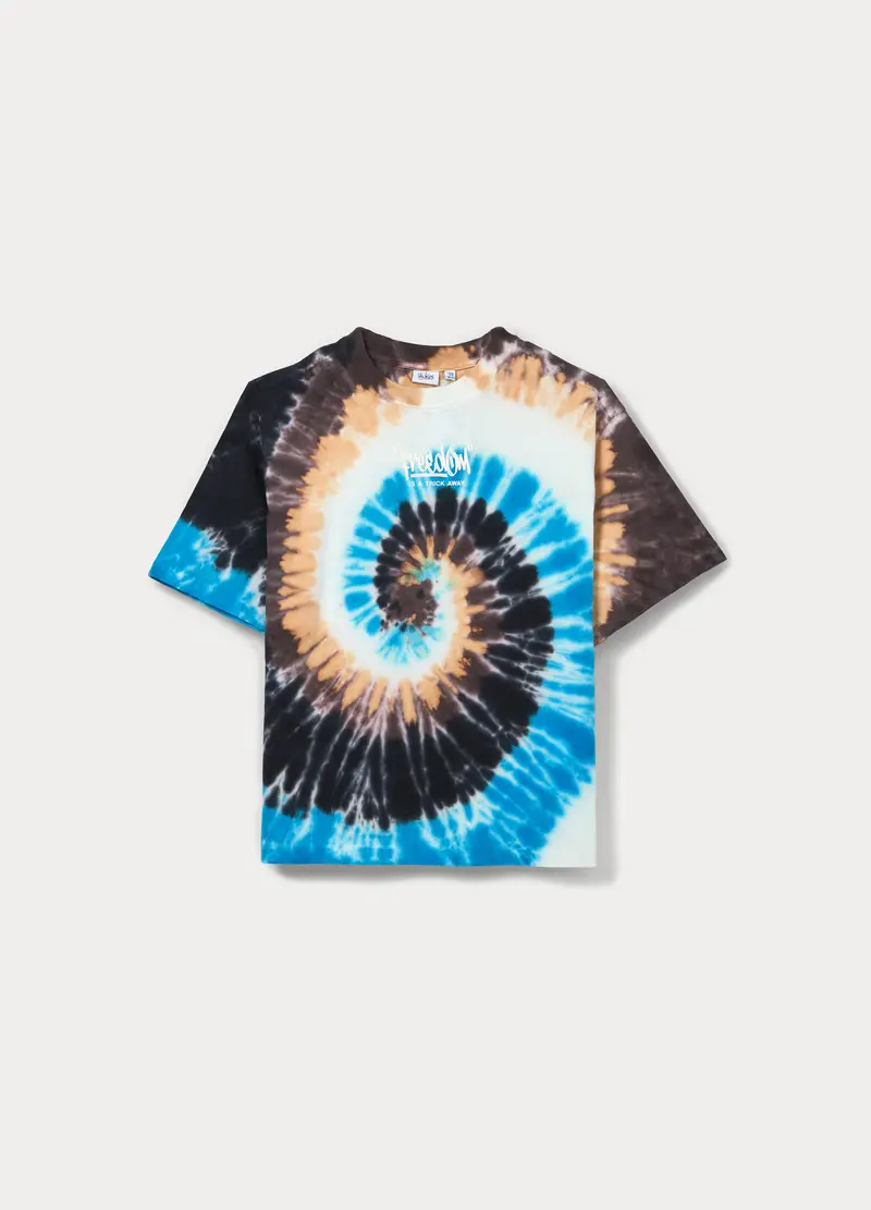 T-shirt In Jersey Di Puro Cotone Ragazzo, Bambino, Bianco/Marrone