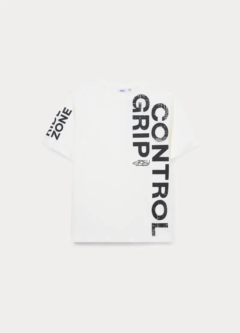 T-shirt In Jersey Di Puro Cotone Ragazzo, Bambino, Bianco ottico