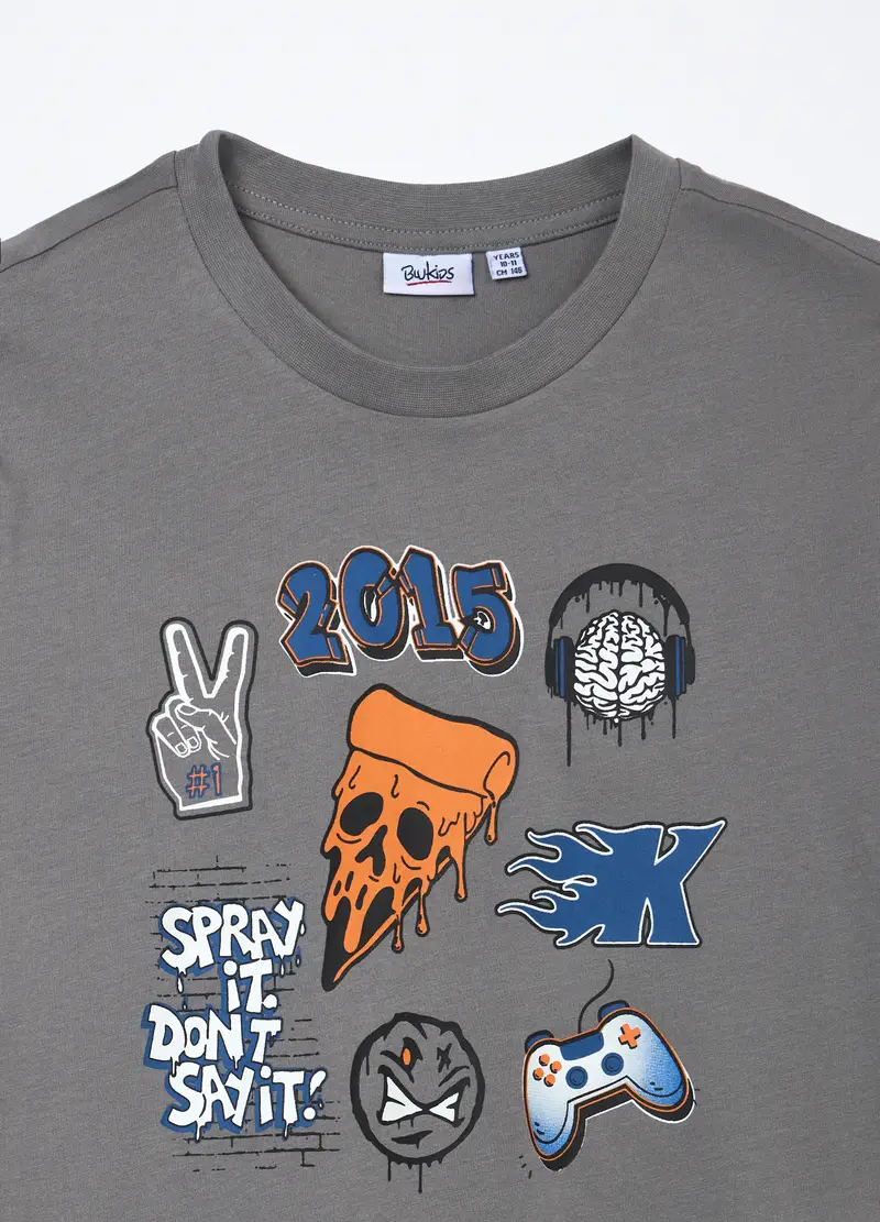 Blukids T-shirt Bambino Grigio 4254596 miniatura 3