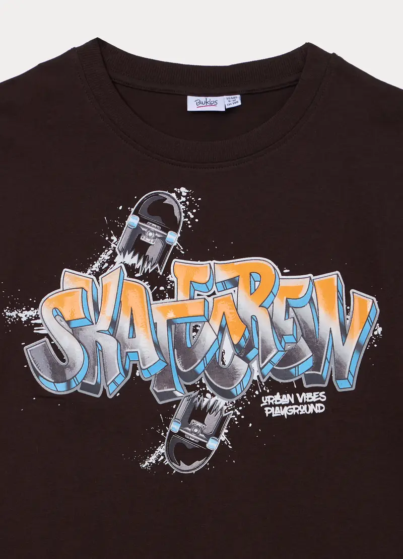 Blukids T-shirt Ragazzo Marrone 4318247 miniatura 3