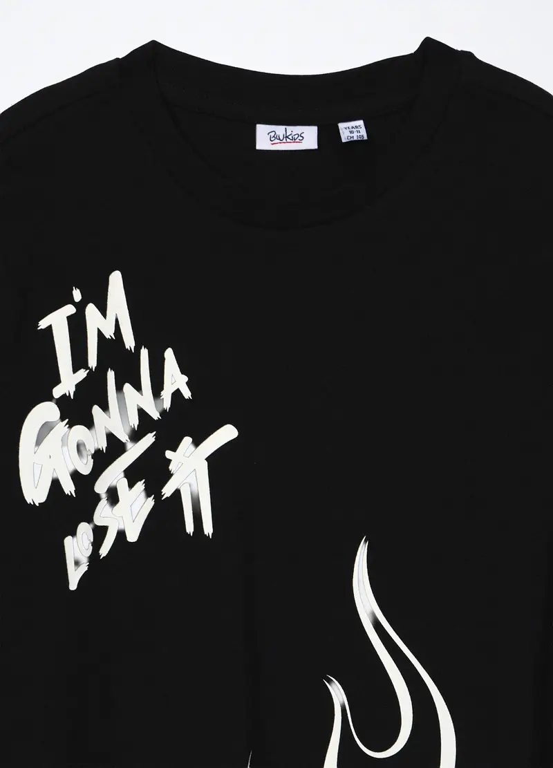 Blukids T-shirt Bambino Nero 4254601 miniatura 3