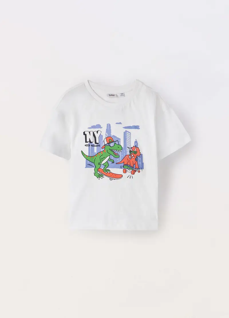 T-shirt In Puro Cotone Bambino, Bianco