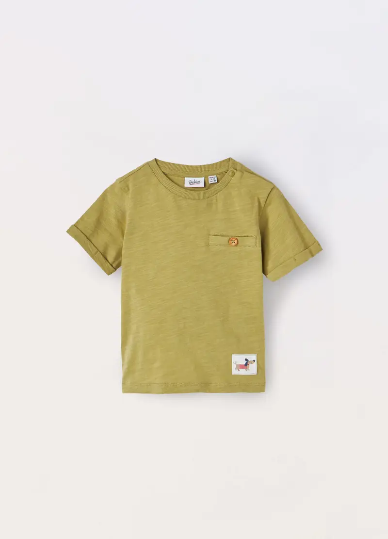 Blukids, T-shirt In Puro Cotone Neonato, Bambino, Verde oliva, Taglia: 12-18