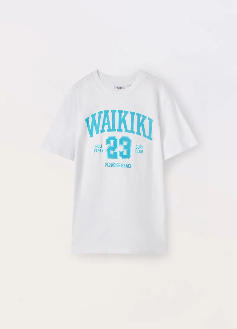 T-shirt In Puro Cotone Ragazzo, Bambino, Bianco