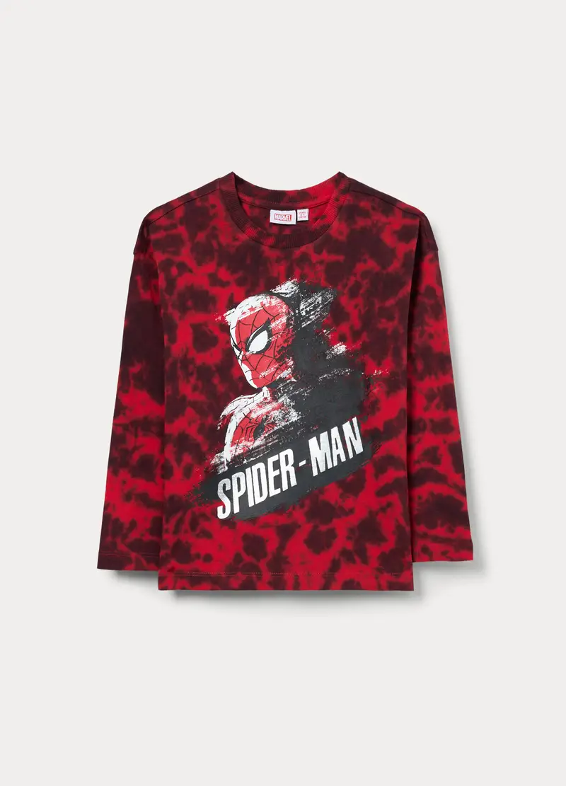 T-shirt Spider-man In Puro Cotone Bambino, Rosso aragosta