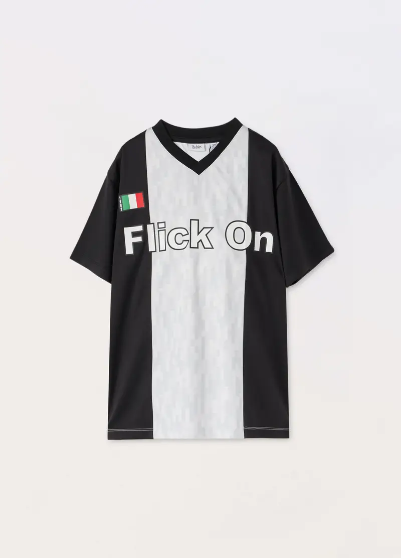 T-shirt Sportiva Ragazzo, Bambino, Bianco/Nero