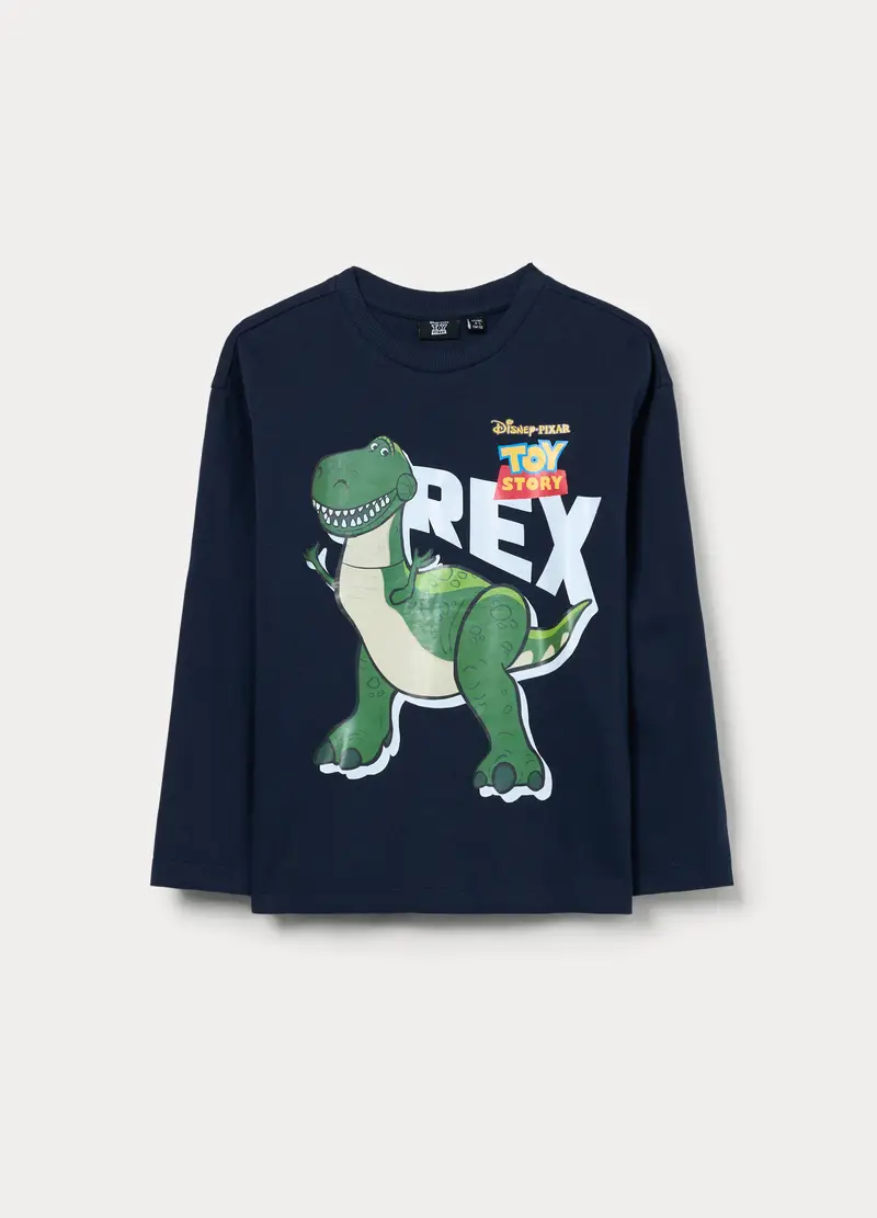 T-shirt Toy Story In Puro Cotone Bambino, Blu navy