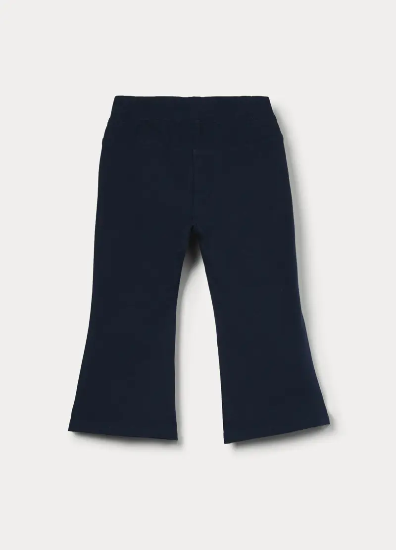 Treggings Flare Fit In Cotone Stretch Bimba, Bambina, Blu Bluette miniatura 2