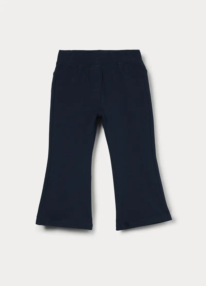 Treggings Flare Fit In Cotone Stretch Bimba, Bambina, Blu Bluette