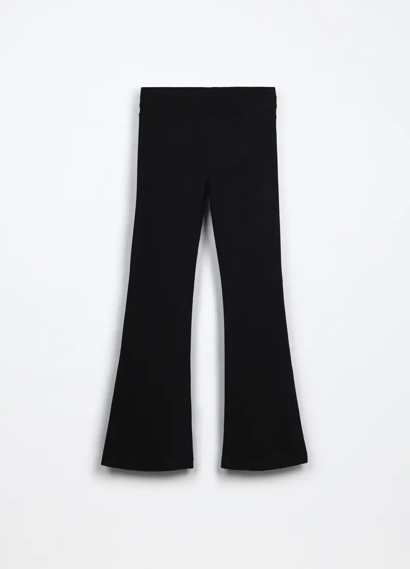 Treggings Flare Fit In Cotone Stretch Ragazza, Bambina, Nero