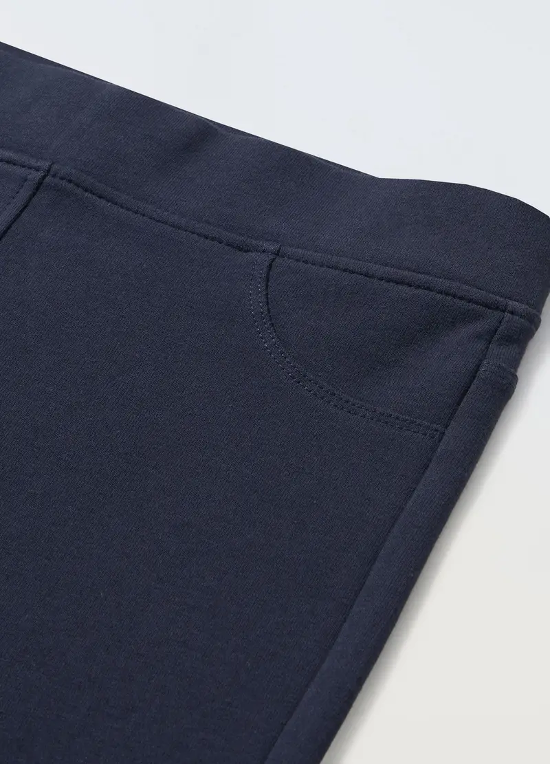 Treggings Flare Fit In French Terry Stretch Ragazza, Bambina, Blu scuro miniatura 2