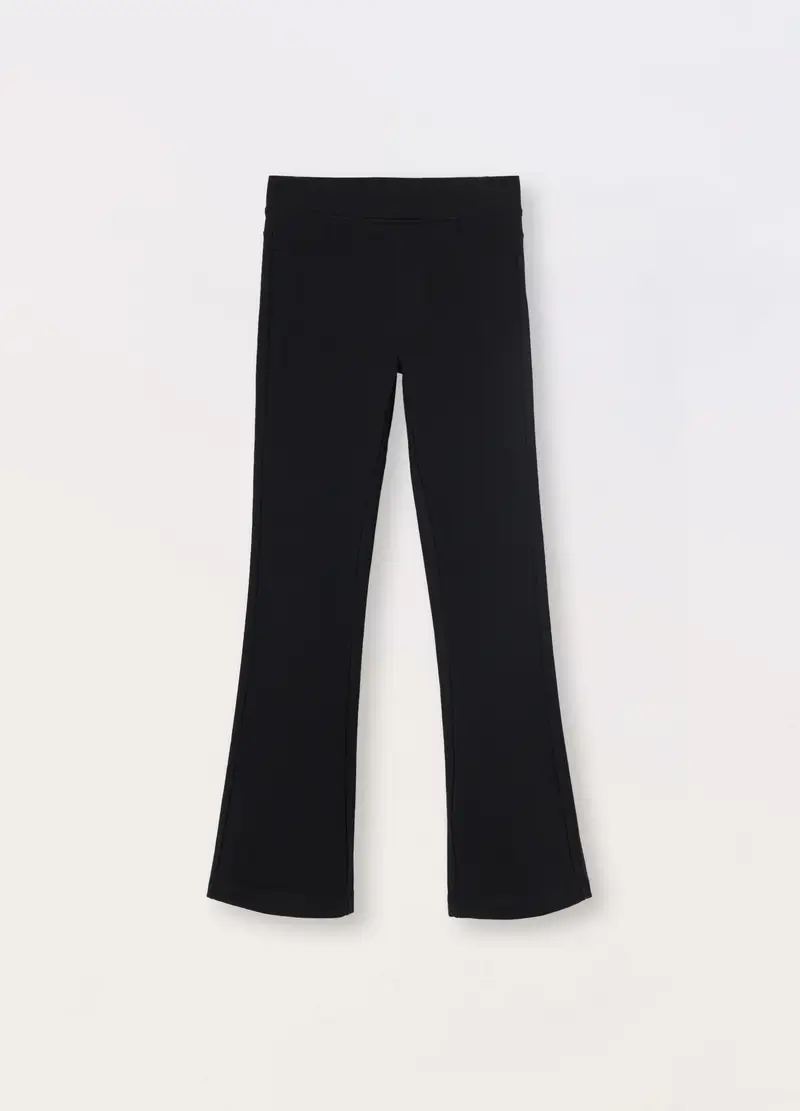 Blukids, Treggings In French Terry Di Cotone Stretch Ragazza, Bambina, Nero, Taglia: 9-10