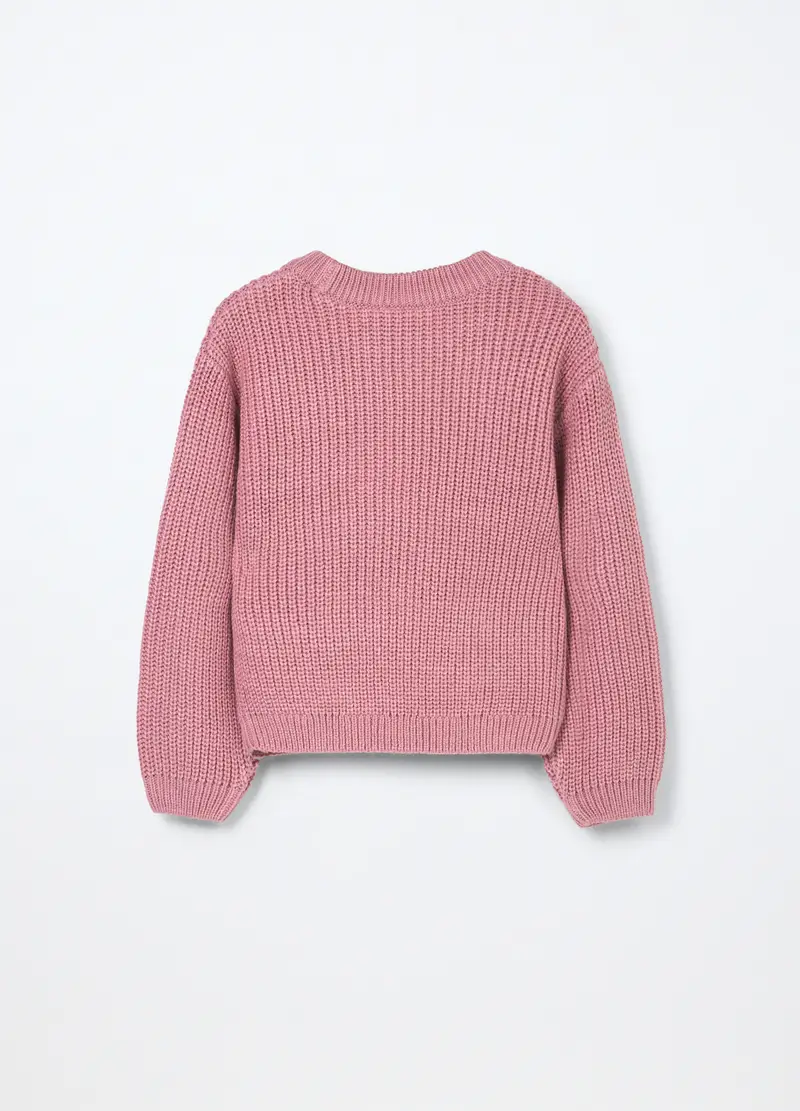 Tricot Con Paillettes Bambina, Rosa scuro miniatura 2