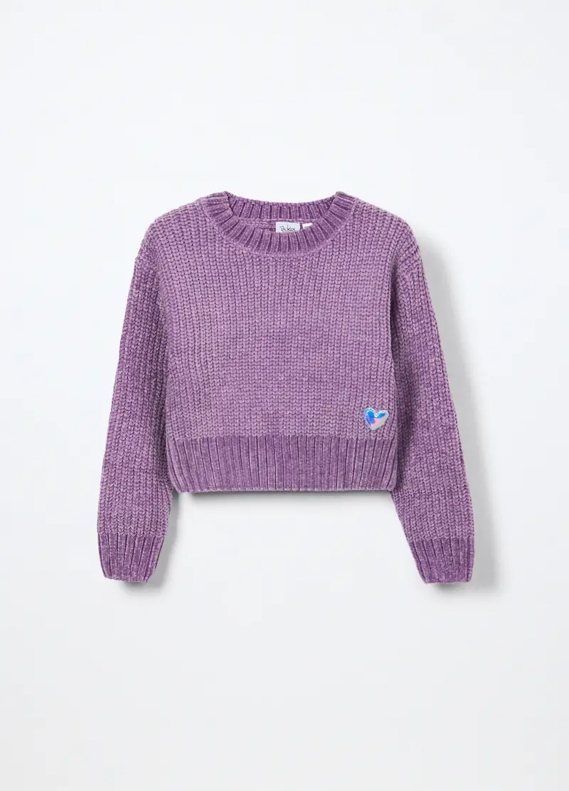 Tricot In Ciniglia Bambina, Viola lilla