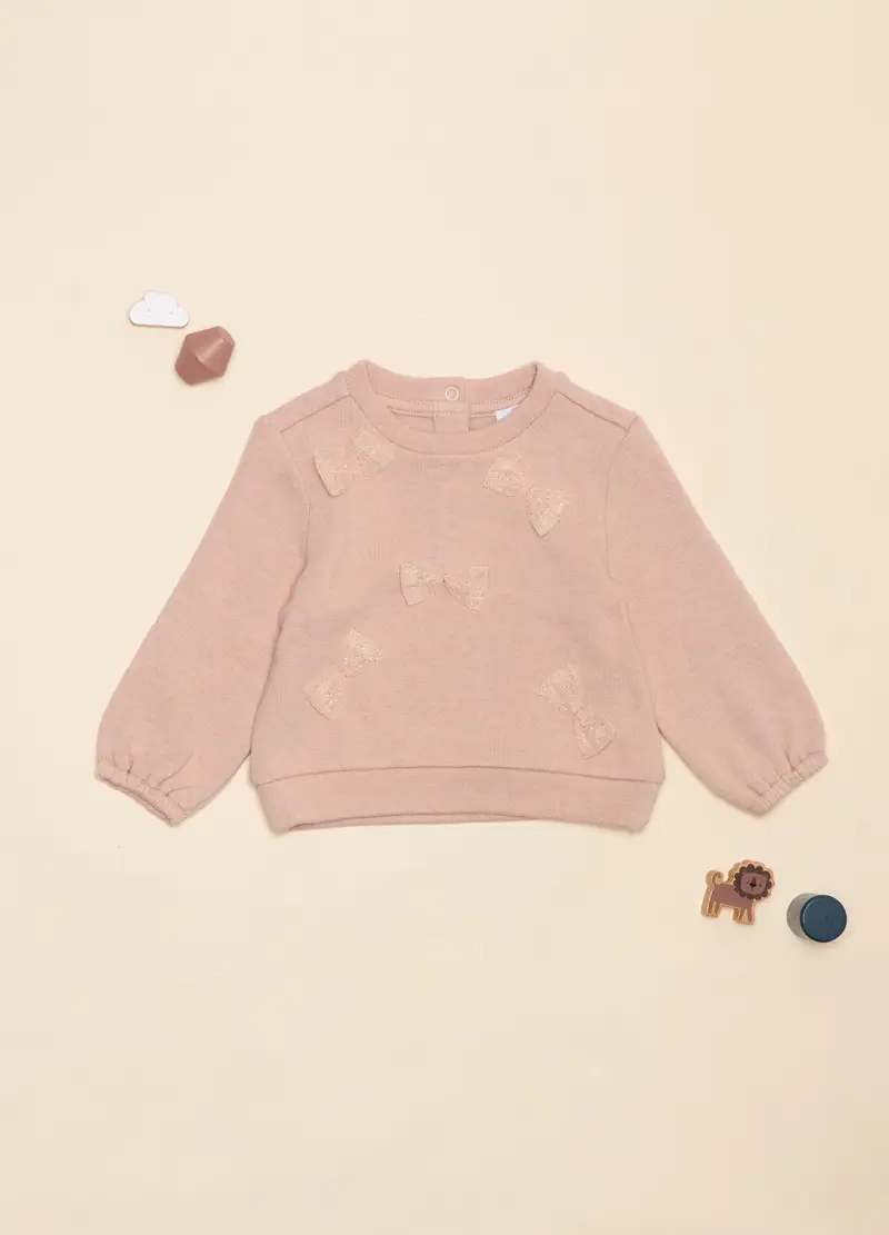 Tricot In Misto Cotone, Neonata, Rosa pastello