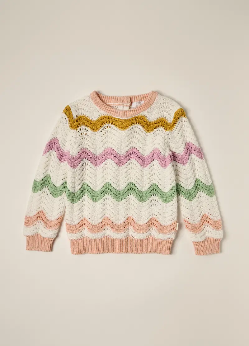 Blukids, Tricot In Puro Cotone Iana Neonata, Bianco, Taglia: 6