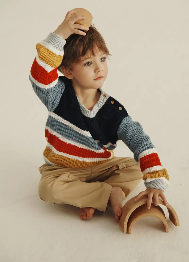 Tricot In Puro Cotone Iana Neonato, Rosso aragosta