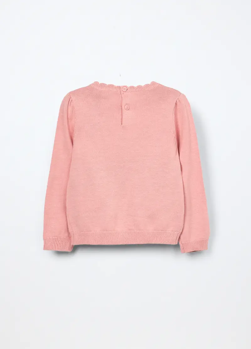 Tricot Misto Cotone Neonata, Bambina, Rosa chiaro miniatura 2