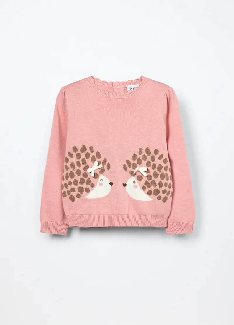 Tricot Misto Cotone Neonata, Bambina, Rosa chiaro