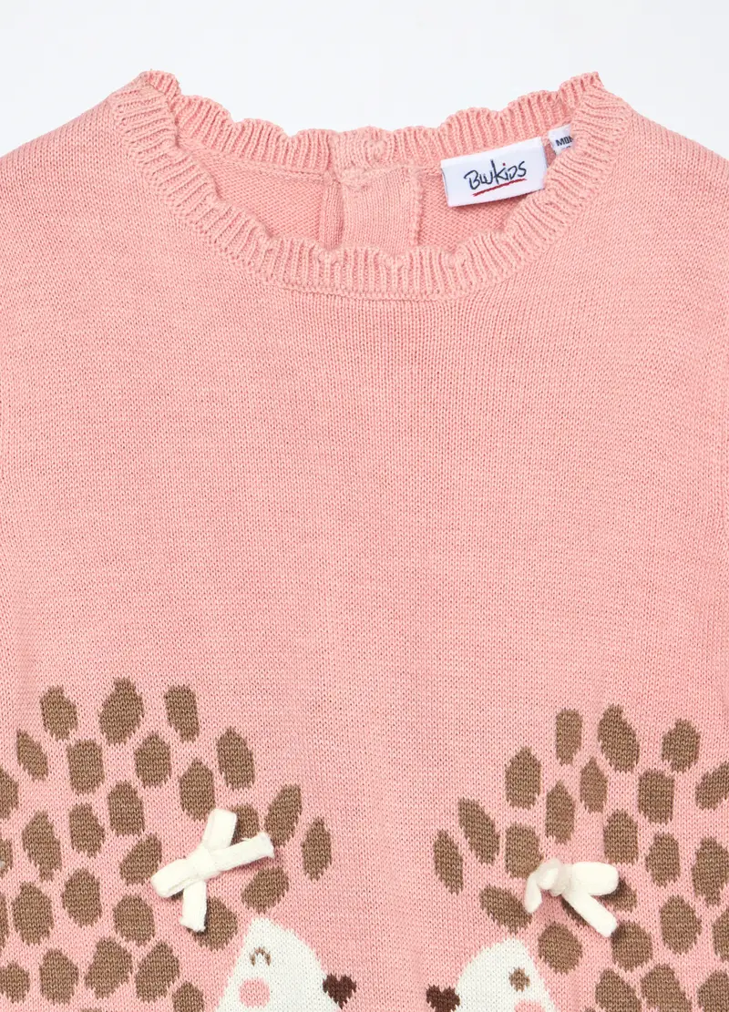 Tricot Misto Cotone Neonata, Bambina, Rosa chiaro miniatura 3
