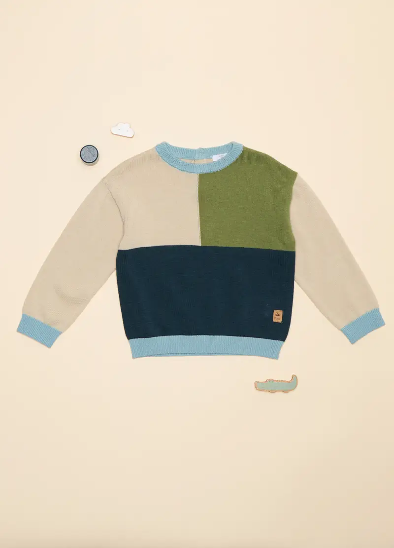 Tricot Misto Cotone, Neonato, Beige chiaro