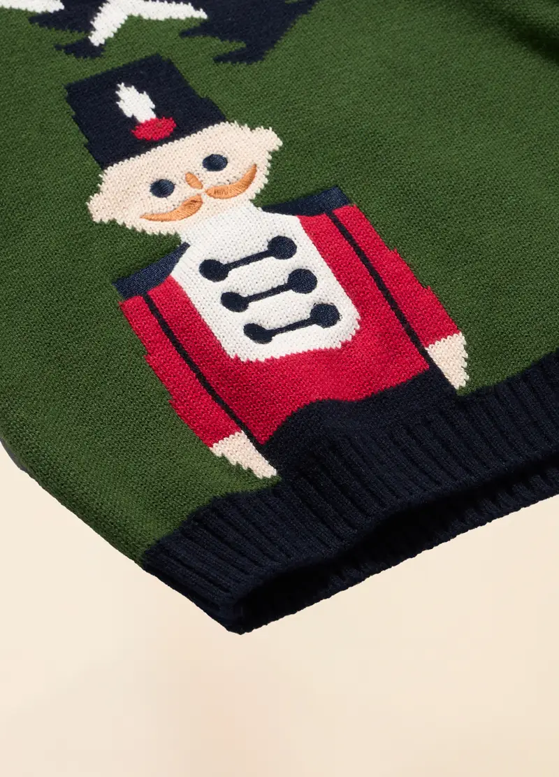 Tricot Misto Lana Iana Bambino, Blu scuro miniatura 2