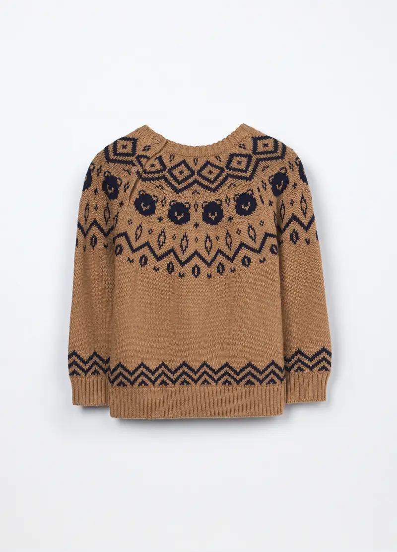 Tricot Misto Lana Neonato, Bambino, Marrone scuro miniatura 2