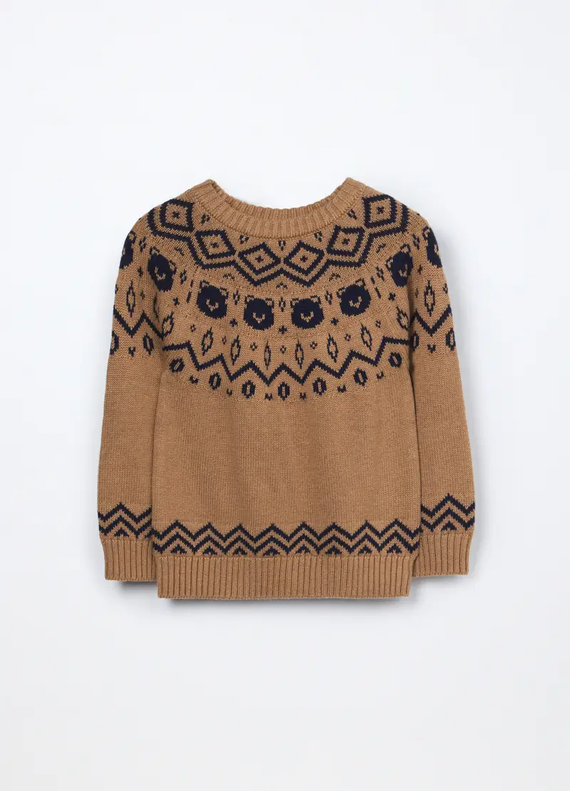 Tricot Misto Lana Neonato, Bambino, Marrone scuro