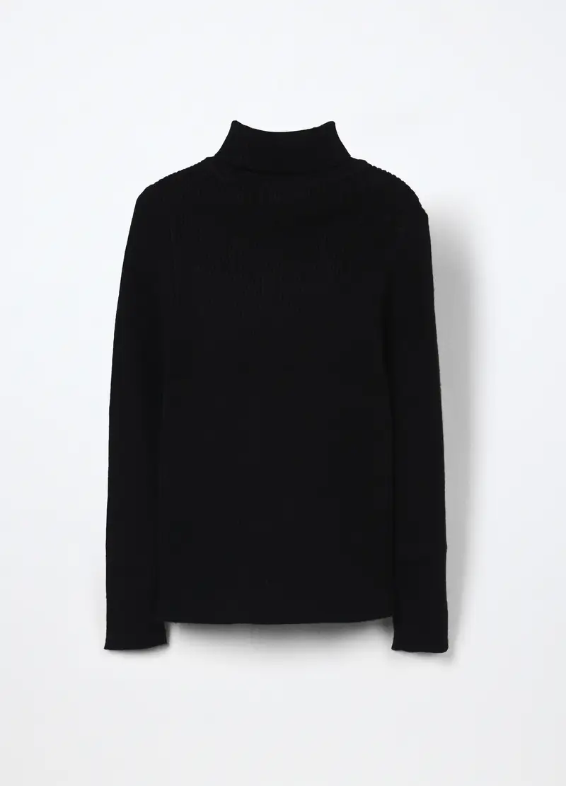 Tricot Misto Viscosa Bambina, Nero miniatura 2