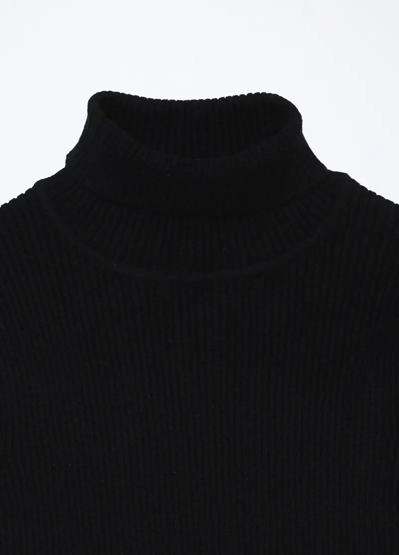 Tricot Misto Viscosa Bambina, Nero miniatura 3