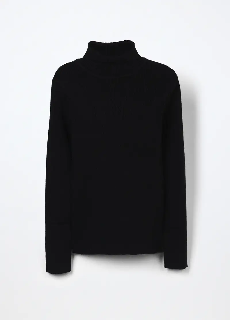 Tricot Misto Viscosa Bambina, Nero