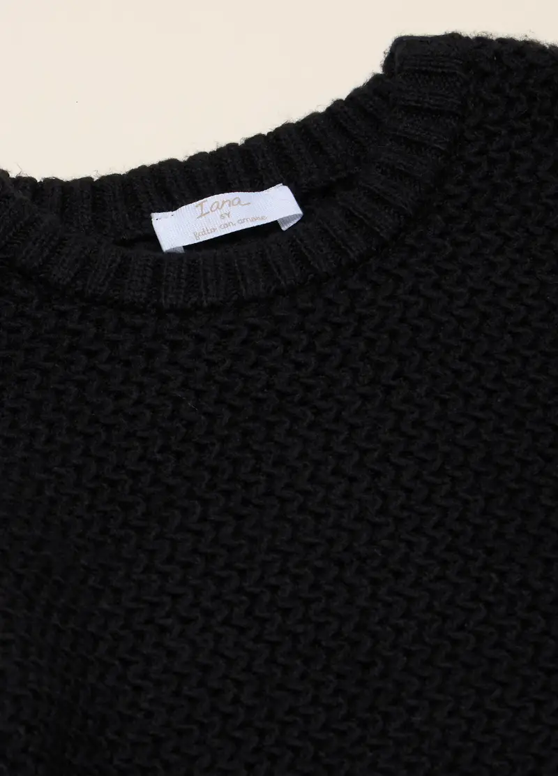 Tricot Misto Viscosa, Bambina, Nero miniatura 2