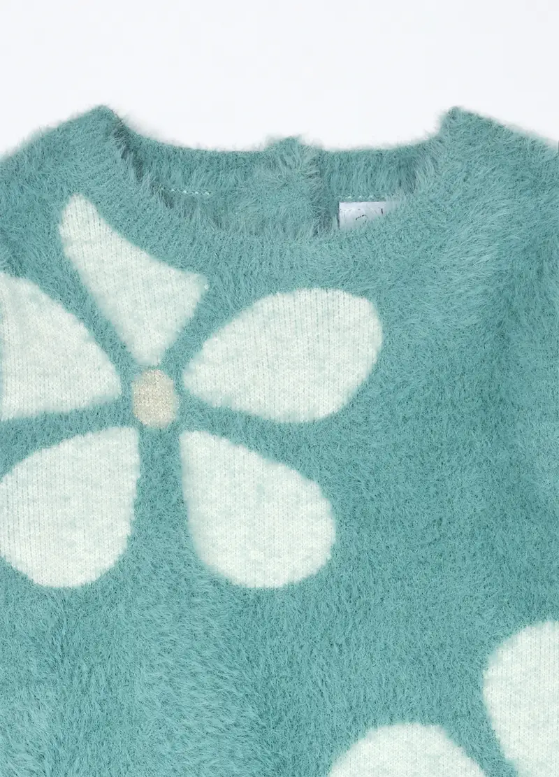 Tricot Misto Viscosa Neonata, Bambina, Azzurro turchese miniatura 3